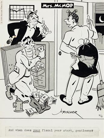 JO FISCHER (1900-1987) From 9 to 5. [CARTOONS / COMICS]